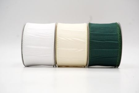 Crumpled Hessian Wired Ribbon in Solid Colors_KF8741 (2)